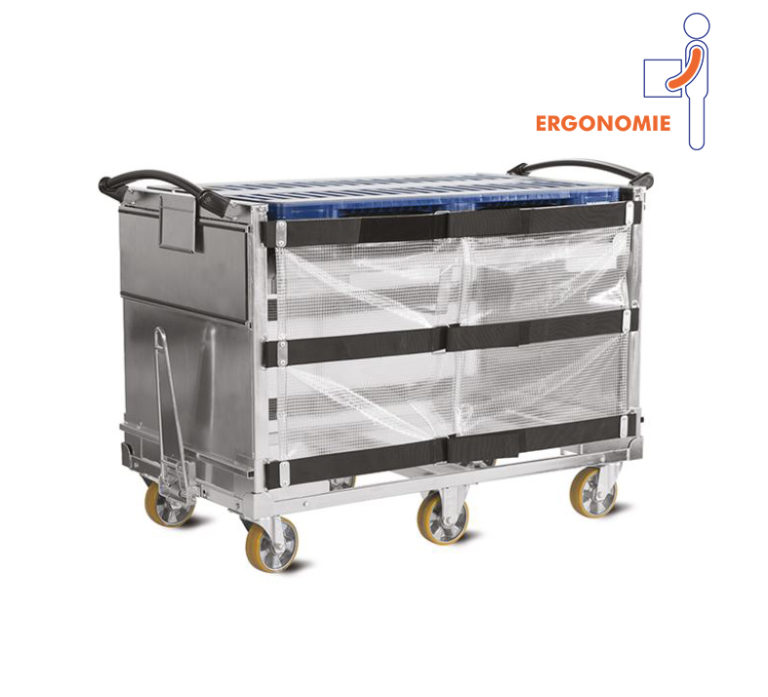 Chariot ergonomique avec Volet Anti-Chute (VAC)